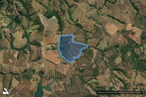 Imagem de satélite de FAZENDA COCAIS - Parcela 1 em Iraí de Minas - MG