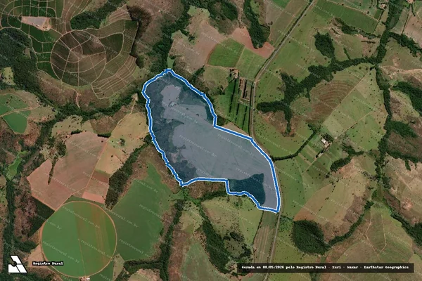 Imagem de satélite de Fazenda Santa Fé - Parte 1 em Perdizes - MG