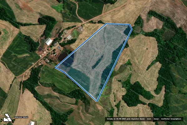 Imagem de satélite de Parte do Lote Rural 150A - Parcela 1 em Constantina - RS
