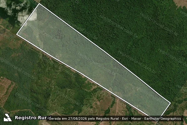 Imagem de satélite de Fazenda Mata Grande - Lotes 44, 45, 46, 48, 49, 52, 53, 54 e 58 do Loteamento Rios Lontra e Andorinha 4° Etapa - Matrícula 529 ? Parte 01 em Santa Fé do Araguaia - TO