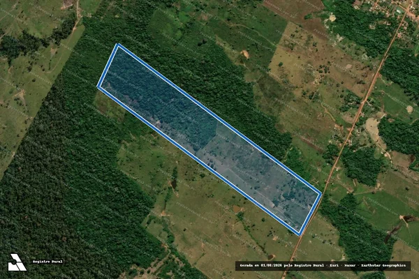Imagem de satélite de COLÔNIA OURO VERDE - LOTE 13 - PAD PEDRO PEIXOTO em Plácido de Castro - AC