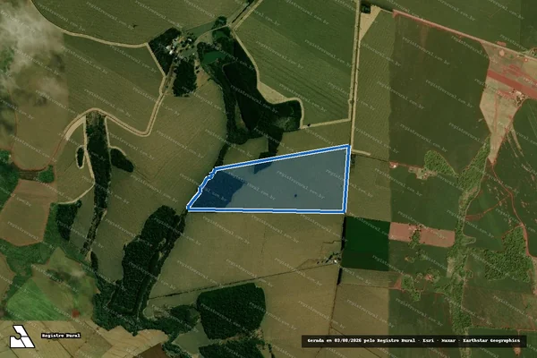 Imagem de satélite de FAZENDA CAPÃO DO MEIO - Parcela 1 em Aral Moreira - MS