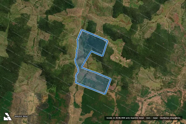 Imagem de satélite de FAZENDA UBERLÂNDIA - Parcela 01 em Água Azul do Norte - PA