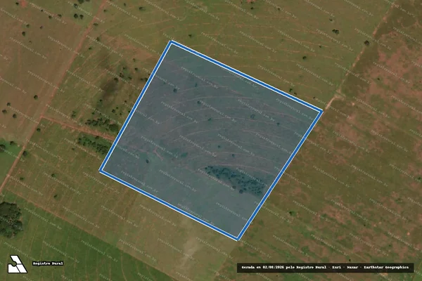 Imagem de satélite de Fazenda Eliana - Matrícula 6008 em Inocência - MS