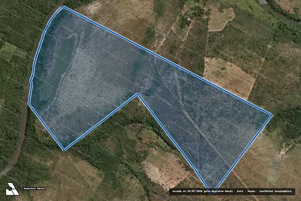 Imagem de satélite de Lote 09, Desmembrado da Parte Remanescente do Lote 15 do Loteamento Piabanha Gleba 1 - 1ª Etapa, Denominada Fazenda Porteira Gau - 001 em Rio Sono - TO