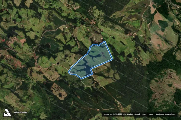Imagem de satélite de FAZENDA VISTA ALEGRE - Matrícula 14460 em Ortigueira - PR