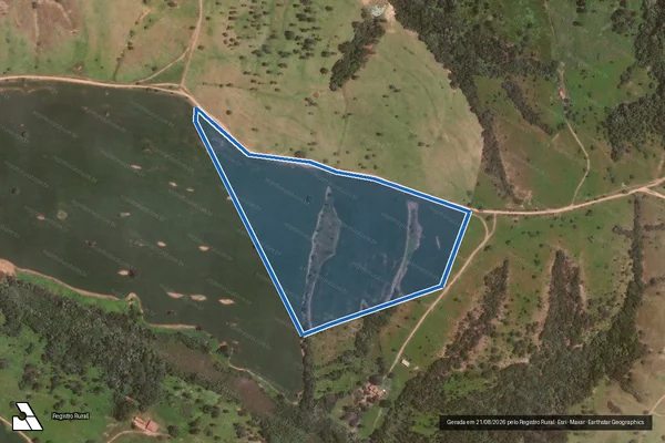 Imagem de satélite de Fazenda Rancharia - GLEBA 02 em Campo Alegre de Goiás - GO
