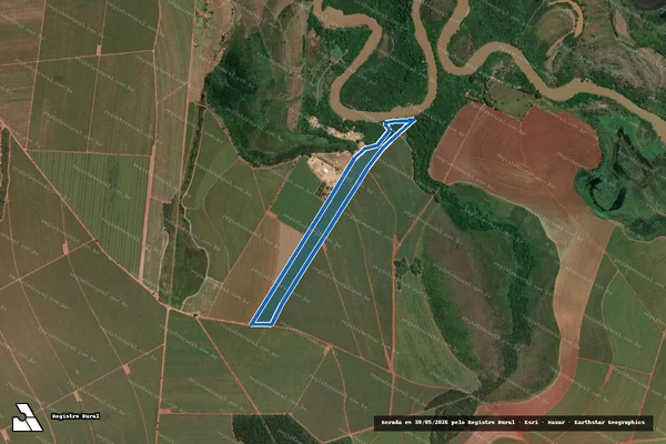 Imagem de satélite de Fazenda Paineiras - 11.255 (1 de 2) em Rincão - SP