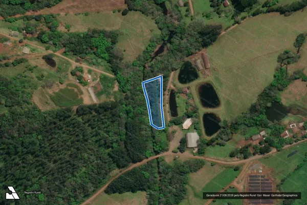 Imagem de satélite de Parte do Lote Rural N°150 - Parte 3 em São Miguel do Oeste - SC
