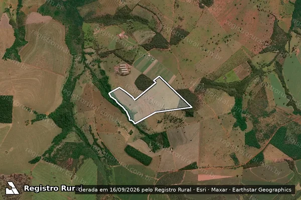 Imagem de satélite de FAZENDA XODÓ I - 001 em Monte Alegre de Minas - MG