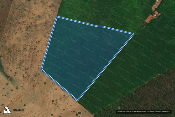Imagem de satélite de FAZENDA FLORESTA - GLEBA02 em Santa Vitória - MG