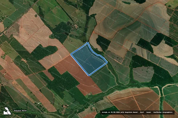 Imagem de satélite de FAZENDA GUAYUVIRA ? GLEBA A - Parte 1 em Guarantã - SP