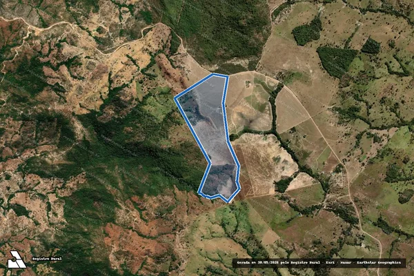 Imagem de satélite de FAZENDA SERRANA BELA, TESOURAS e COR. TRAVESSÃO - Gleba 01 em Araguapaz - GO
