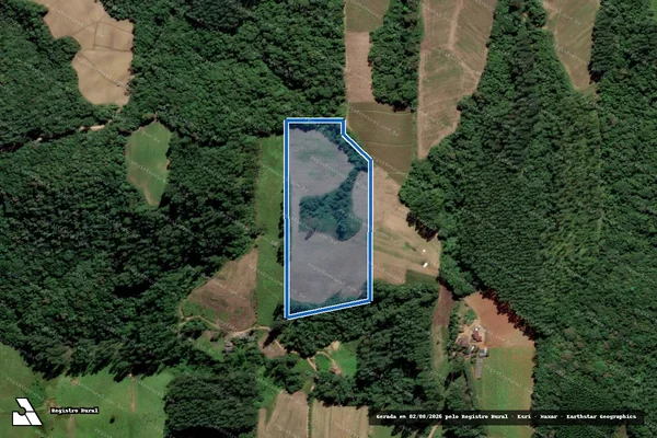 Imagem de satélite de Propriedade - Gleba 01 em Orleans - SC
