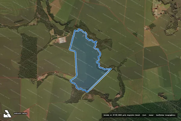 Imagem de satélite de Lote Rural denominado 61-A, situado na Colônia Paulista, Gleba Silva Jardim - Parte 1 em São Miguel do Iguaçu - PR