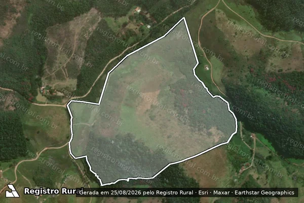 Imagem de satélite de Fazenda São Lourenço 3 - Gleba 1 em Santa Bárbara do Monte Verde - MG