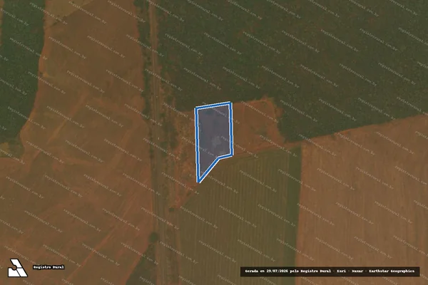 Imagem de satélite de Fazenda Pingo D  Água I - B em Bandeirantes - MS