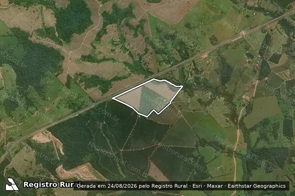 Imagem de satélite de ESTANCIA AGROPECUARIA MARIA NEUZA  - ESTANCIA AGROPECUARIA MARIA NEUZA em Piratininga - SP