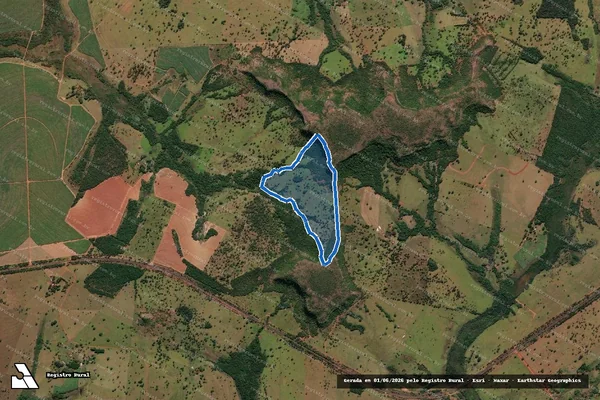 Imagem de satélite de Fazenda Campo Belo ? Gordura - 001 em Campina Verde - MG