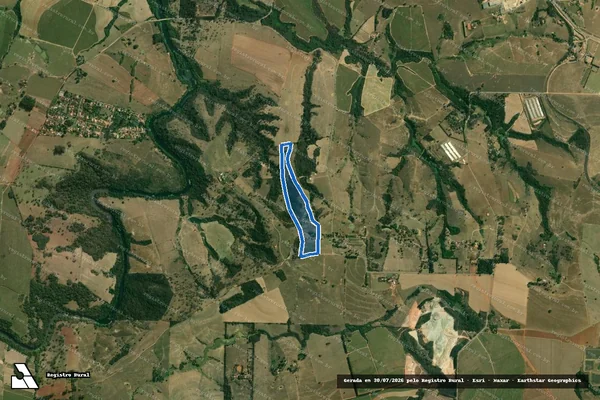 Imagem de satélite de Sítio da Casa de Pedra - Gleba B em Jumirim - SP