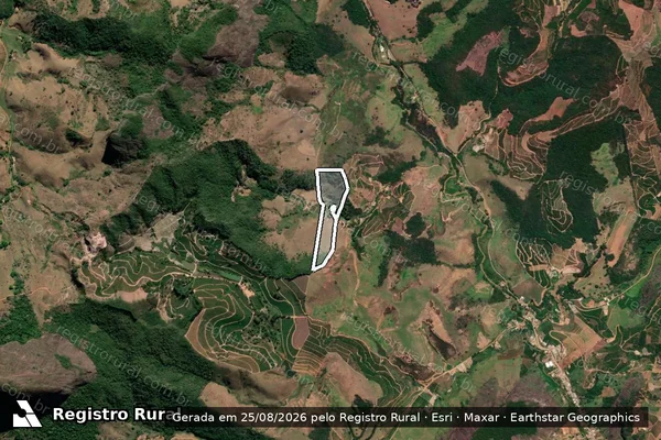 Imagem de satélite de Santa Bárbara - PARCELA 04 em Lajinha - MG