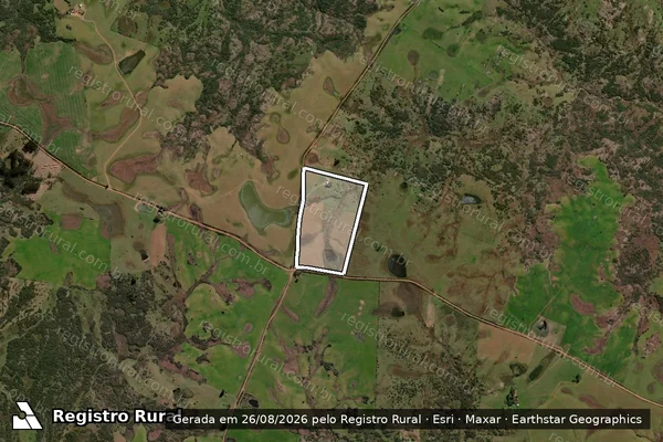 Imagem de satélite de Santa Helena - Sede - Santa Helena em Lavras do Sul - RS