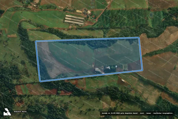 Imagem de satélite de PARTE DO LOTE RURAL N°103 - Parcela 1 em São João do Oeste - SC