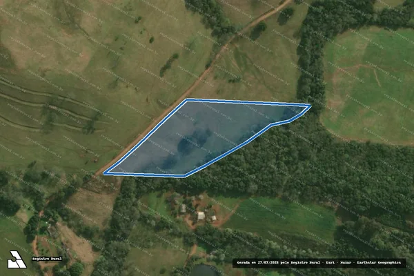 Imagem de satélite de Parte do Lote Rural nº 422 - Gleba 02 em Paraíso - SC