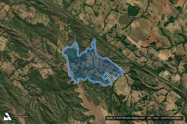 Imagem de satélite de FAZENDA SESMARIA em Santa Cruz de Goiás - GO