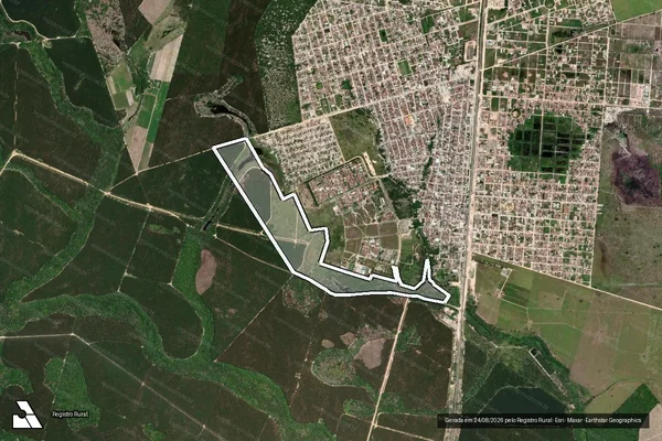 Imagem de satélite de Fazenda Santana - Gleba E em Mucuri - BA