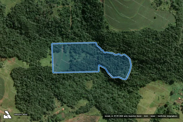 Imagem de satélite de Fazenda Maria Cecília VIII - Matrícula nº 4.534 em Sarutaiá - SP