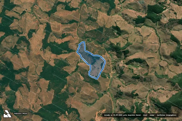 Imagem de satélite de Sítio Cascatinha - Parcela 1 em Canaã - MG