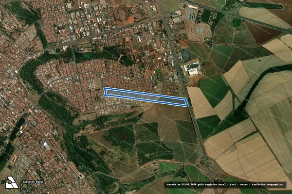 Imagem de satélite de PROPRIEDADE AGRÍCOLA. SITUADA NA FAZENDA RETIRO GLEBA B em Bebedouro - SP