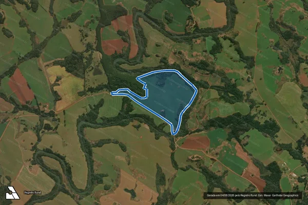 Imagem de satélite de Fazenda das Laranjeiras ? Gleba 1 - Parte 1 em Muitos Capões - RS