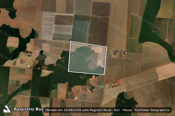 Imagem de satélite de Fazenda Tupã / Matrícula n° 1.798 em Nova Mutum - MT