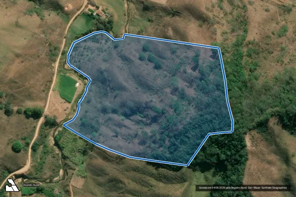 Imagem de satélite de Córrego Grande - Parcela 1 em Abre Campo - MG