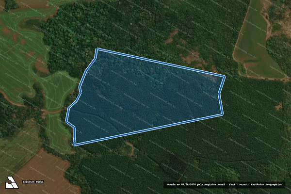 Imagem de satélite de FAZENDA CARAZINHO - Matrícula 1.604 em Cantagalo - PR