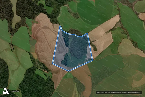 Imagem de satélite de FAZENDA RIGON - LOTE PALMEIRA - Matrícula 30663 em Palmeira das Missões - RS