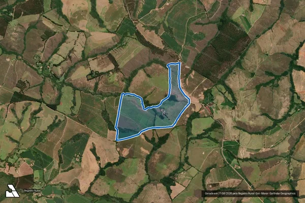 Imagem de satélite de Fazenda Pasto da Chácara - Parte 2 em São João del Rei - MG