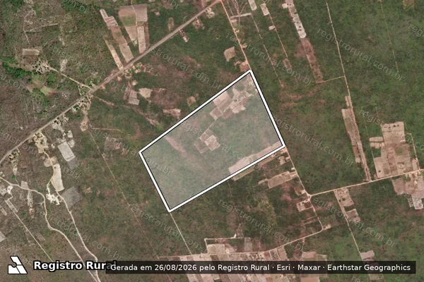Imagem de satélite de LOTE 05 ? JACAROCAIA - Parte 1 em Viçosa do Ceará - CE