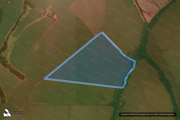 Imagem de satélite de Fazenda Ponte Vermelha - Parte - PARTE 1 em São Gabriel do Oeste - MS