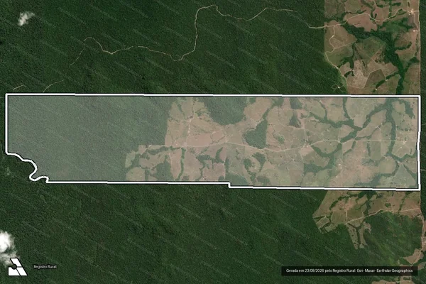 Imagem de satélite de ÁREA REMANESCENTE DA GLEBA ITAÚBA–PARCELA – 1 em Cotriguaçu - MT
