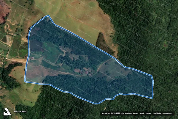 Imagem de satélite de FAZENDA CARFANAUM - 04 em Muriaé - MG