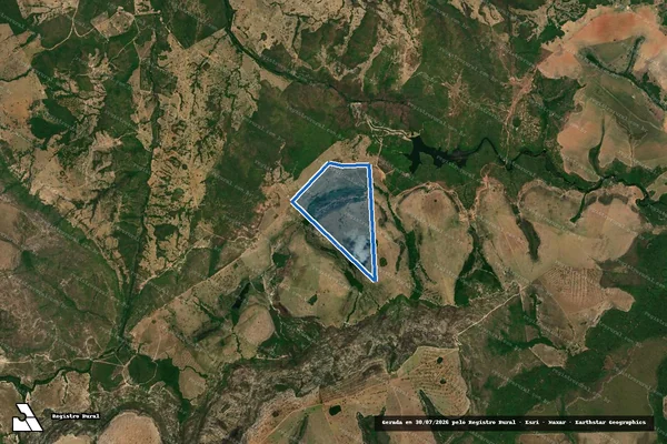 Imagem de satélite de FAZENDA SÃO DOMINGOS, lugar VOLTA GRANDE - 001 em Piranhas - GO