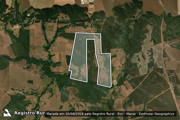 Imagem de satélite de FAZENDA SÃO JOÃO GRANDE em Poxoréu - MT