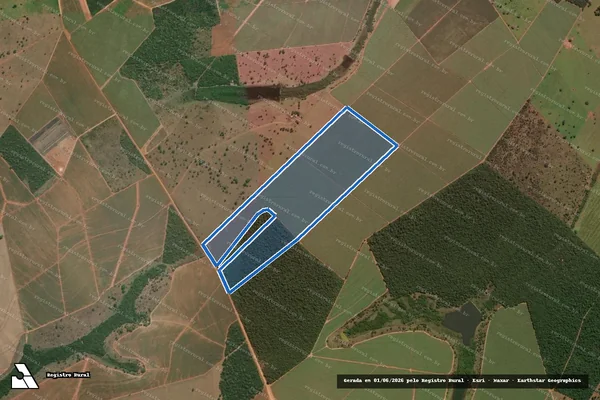 Imagem de satélite de FAZENDA CORREGO DA MATA OU SALTO - FAZENDA CORREGO DA MATA OU SALTO em Caçu - GO