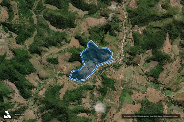Imagem de satélite de Chácara Chaparral - Parte 1 em Poté - MG