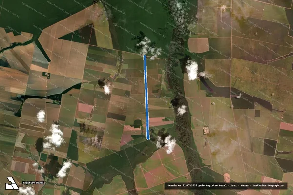 Imagem de satélite de ESTRADA VICINAL 16 ? P.A PINGOS D AGUA - Parte 1 em Querência - MT
