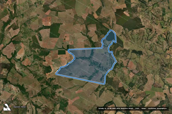 Imagem de satélite de FAZENDA SÃO DOMINGOS / GLEBA 02 em Aurilândia - GO