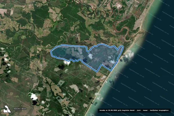 Imagem de satélite de Fazenda Brejetuba - Parcela 02 em Mucuri - BA
